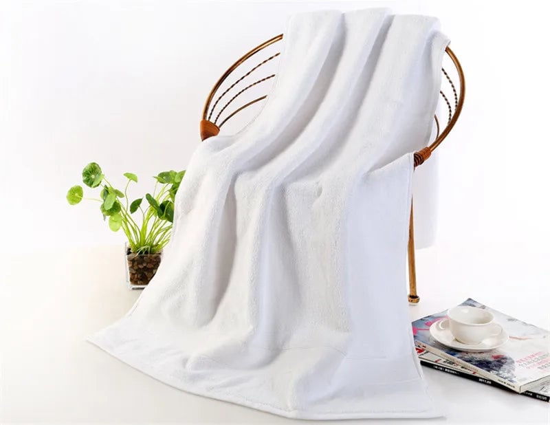 Pure Cotton Bath Towel 70x140cm - Hotel Quality Thick Beach Towel