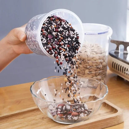 Airtight Plastic Grain Storage Container - Food Storage Jar Tank