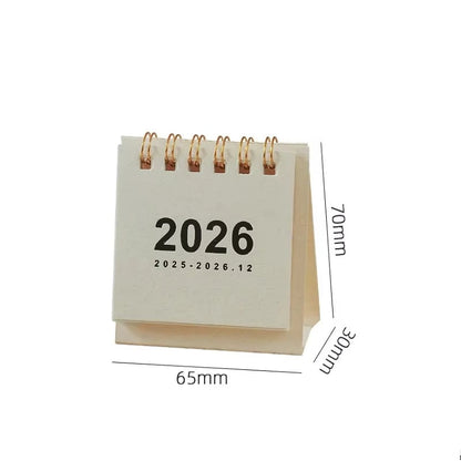 2026 Mini Spiral Desktop Calendar - Creative Office Stationery Decor