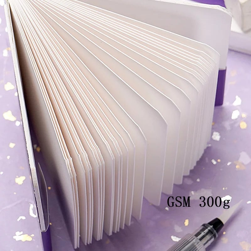 300GSM Watercolor Paper Book 50% Cotton Square Portable Sketch Pad