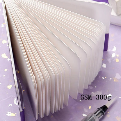 300GSM Watercolor Paper Book 50% Cotton Square Portable Sketch Pad