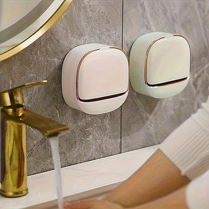 Premium Soap Holder with Lid - No Drill Wall Mount for Shower Bath