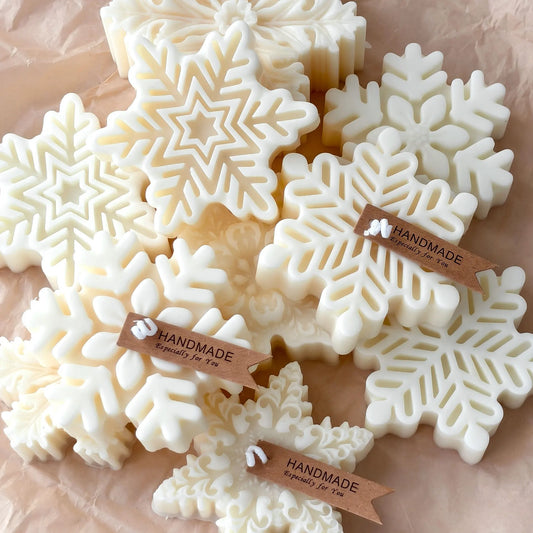 Snowflake Candle Silicone Mold - Christmas Soap Wax DIY Craft