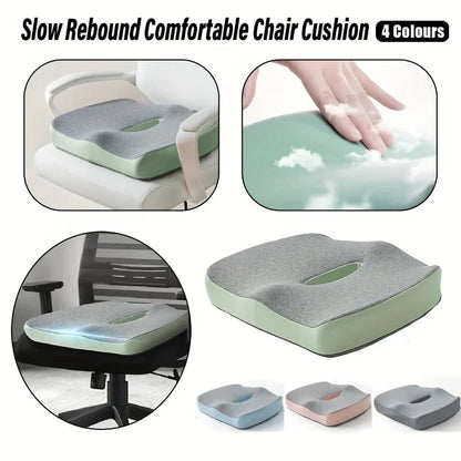 3-Zone Memory Foam Lumbar Support Cushion - Ergonomic Posture Corrector