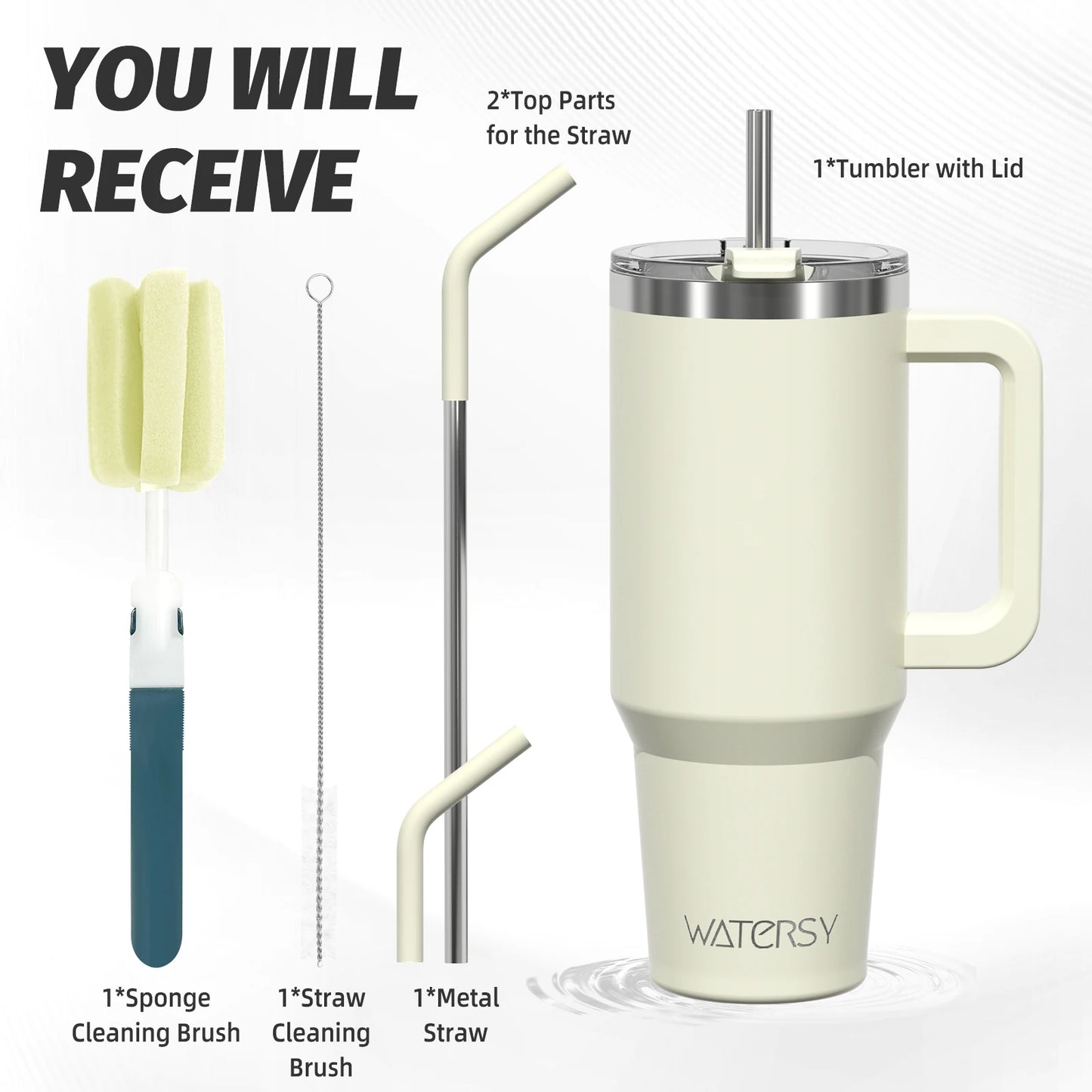 304 Stainless Steel Vacuum Insulated Tumbler 20oz/30oz/40oz Handle