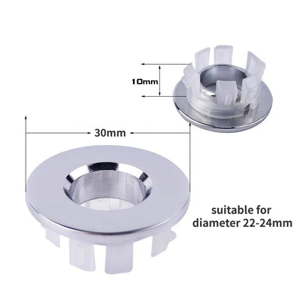Sink Overflow Cover Chrome Finish Bathroom Drain Protector 3Pcs