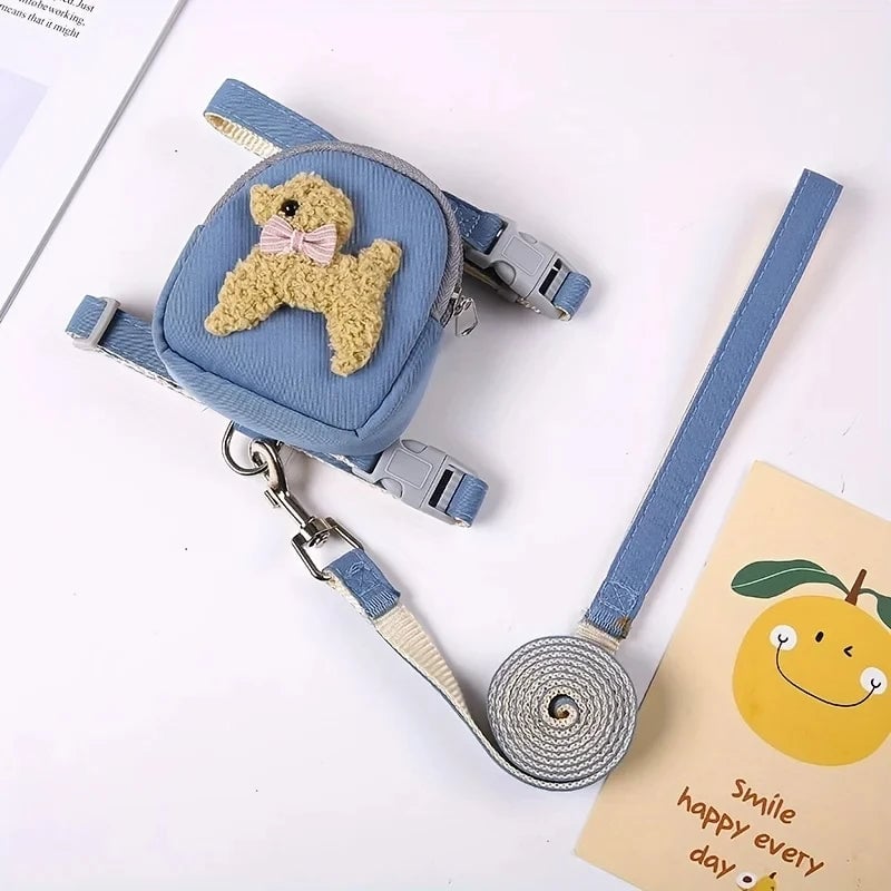 Adjustable Pet Vest Backpack Leash - Small to Medium Dogs