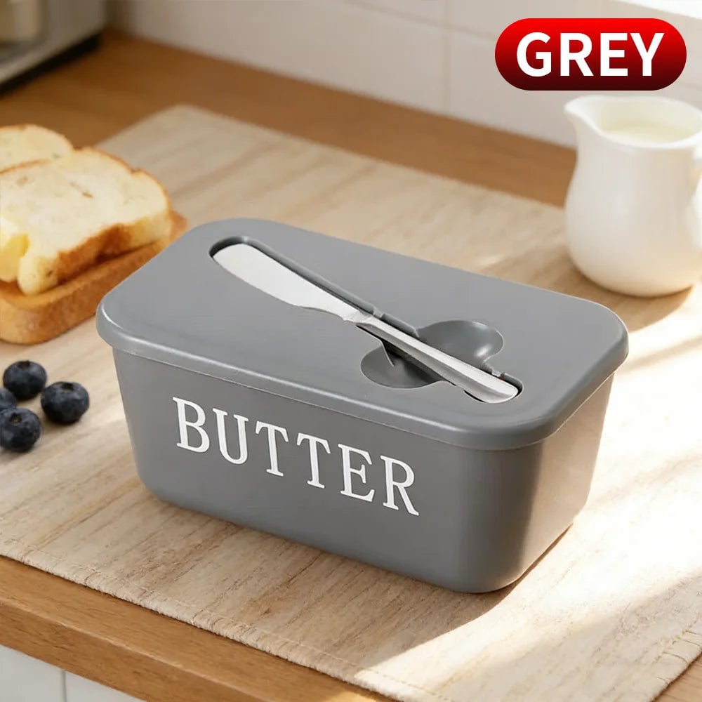 Large Capacity Butter Cheese Storage Box with Tools - Fridge Organizer
