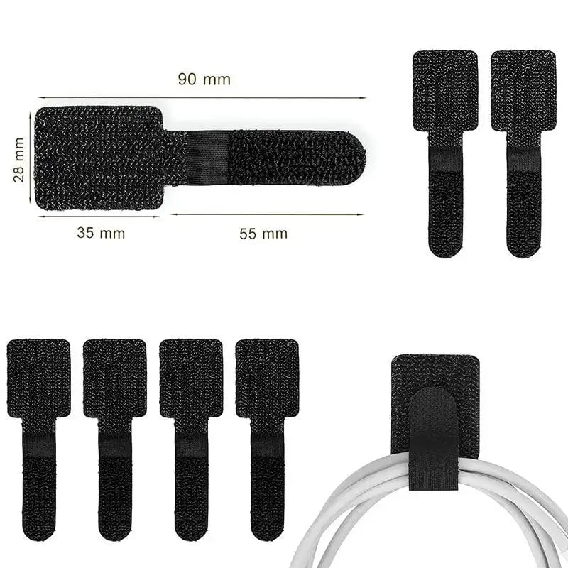 Reusable Self-Adhesive Cable Ties - Adjustable Wire Organizer