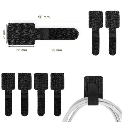 Reusable Self-Adhesive Cable Ties - Adjustable Wire Organizer