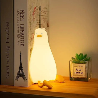 Rechargeable LED Duck Night Light Touch Control Silicone Lamp