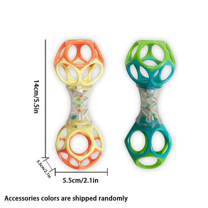 Baby Teether Rattle Barbell Toy - Safe BPA-Free 3+ Months