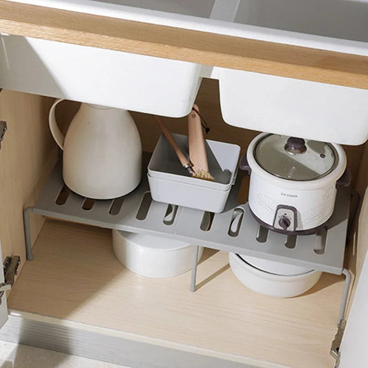 Multi-Purpose Storage Shelf Organizer - Kitchen Wardrobe Cabinet