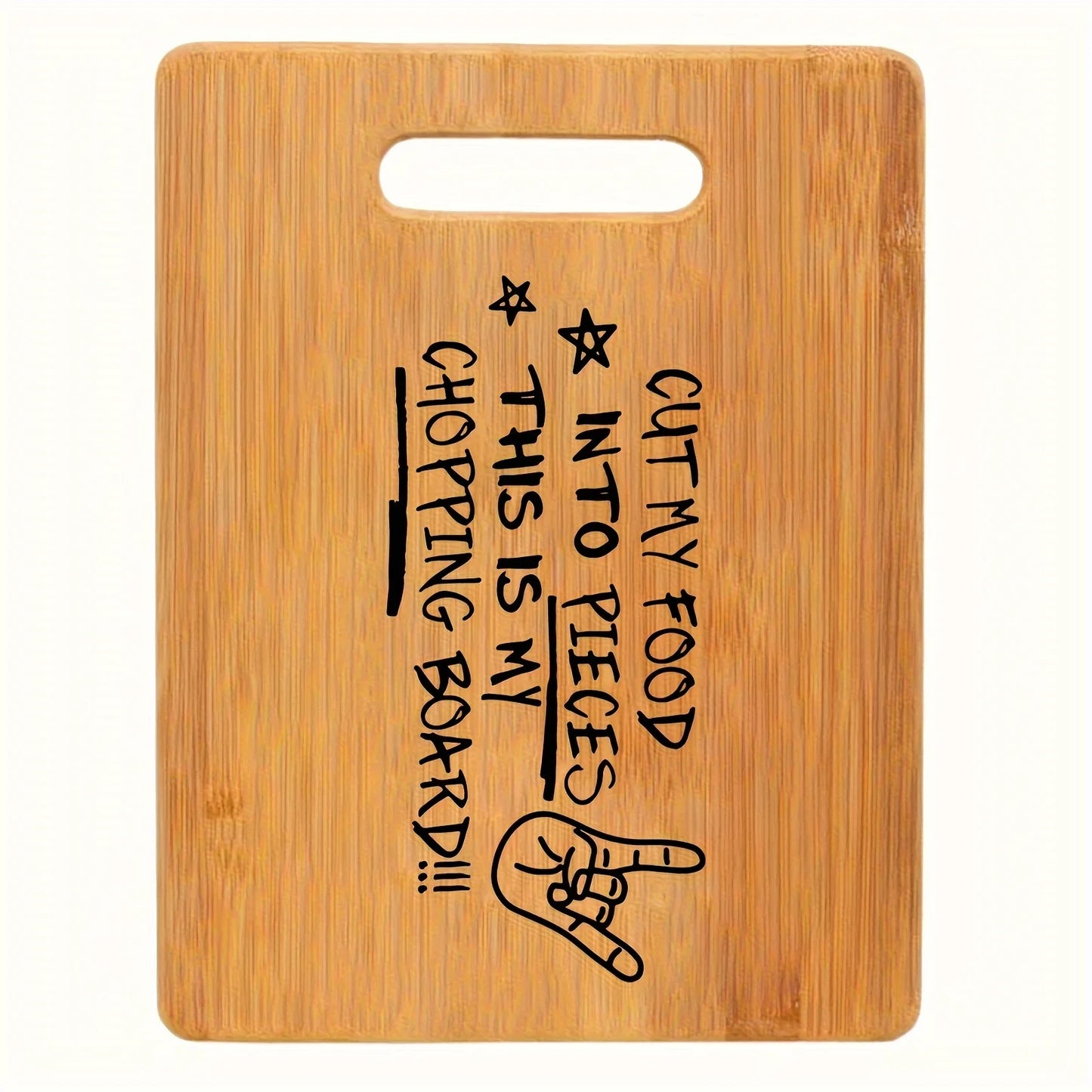 Laser Engraved Bamboo Cutting Board - Funny Kitchen Quote Design