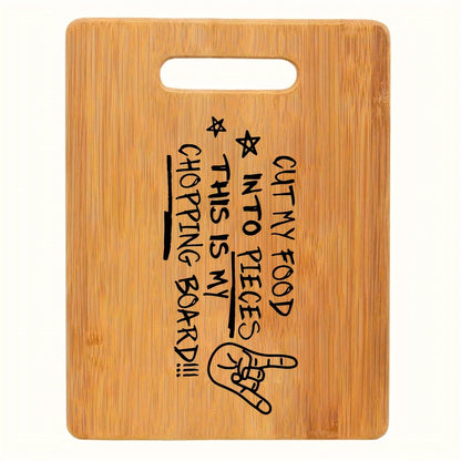 Laser Engraved Bamboo Cutting Board - Funny Kitchen Quote Design