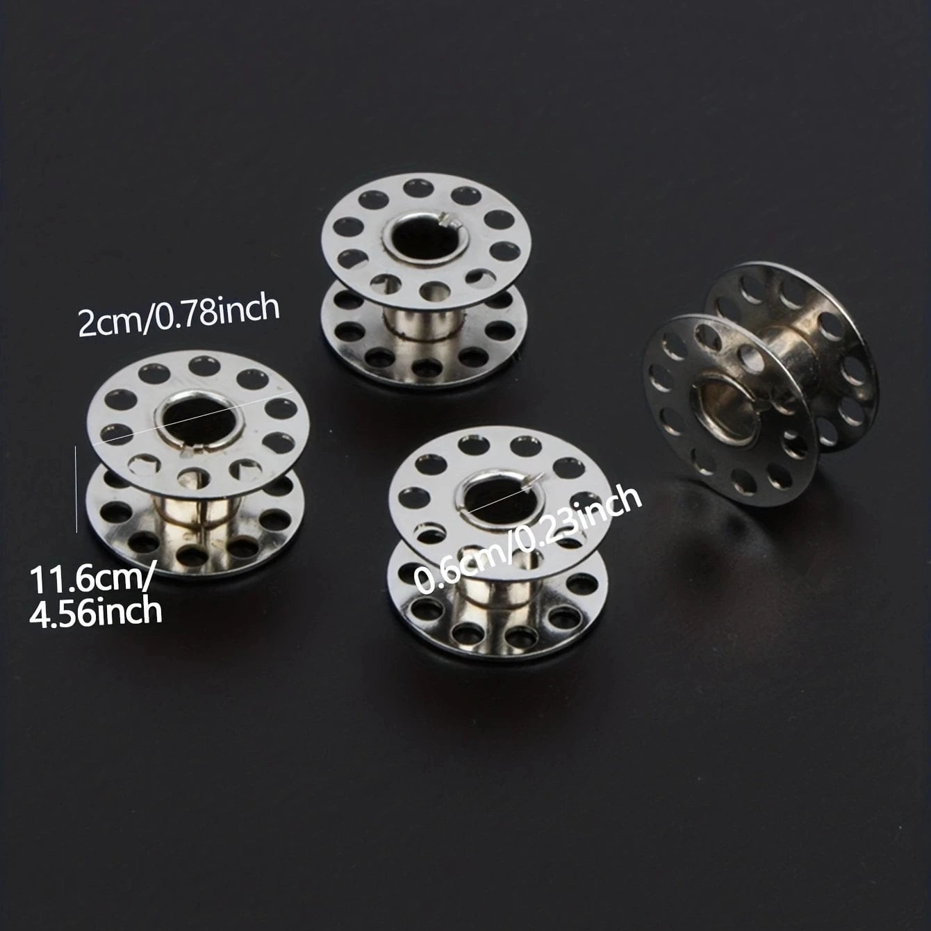 25pc Empty Bobbins Set with Storage Case - Plastic Sewing Machine