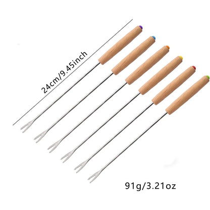 Stainless Steel Fondue Forks Set 6-24Pcs Long Corrosion Resistant