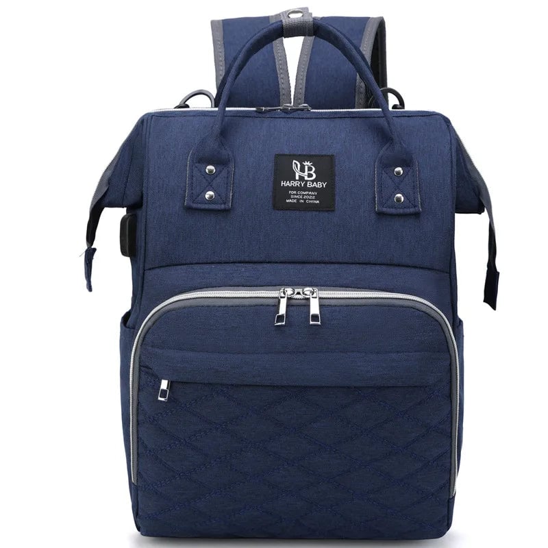 Large Waterproof Maternity Backpack USB Charging Port Nappy Bag