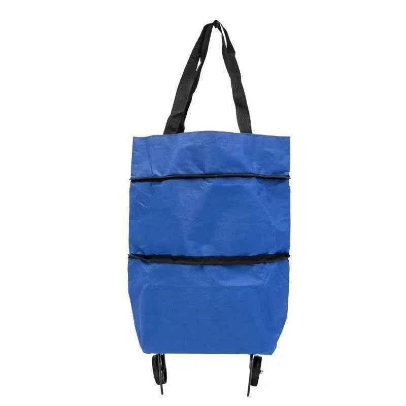 Foldable Shopping Cart with Wheels - Portable Grocery Trolley Backpack
