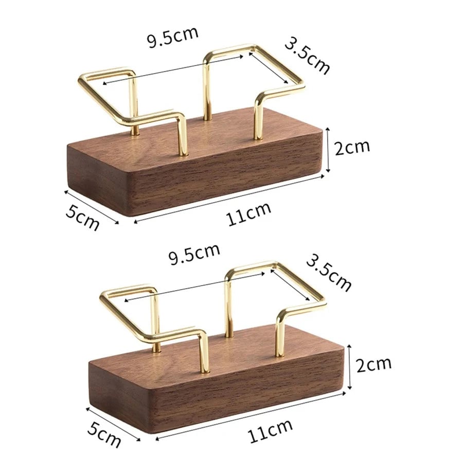 Wooden Business Card Holder Desktop Organizer Display Stand Office