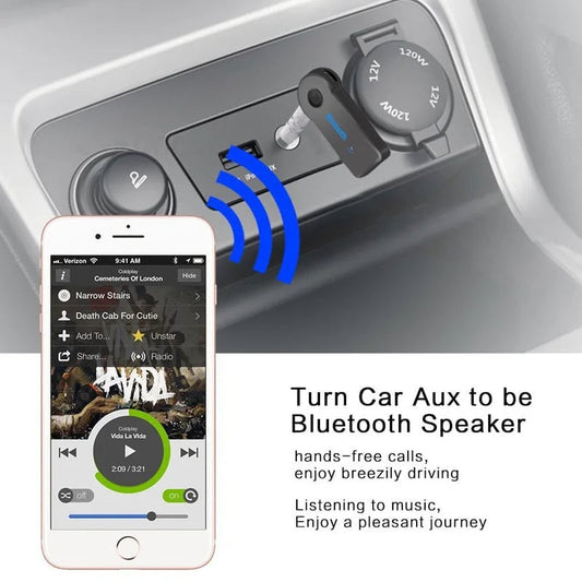 2-in-1 Bluetooth 5.0 Receiver Transmitter 3.5mm AUX Car Audio