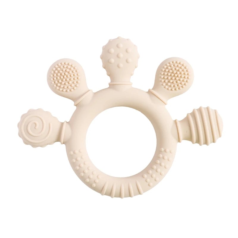 Food Grade Silicone Baby Teether BPA Free Sensory Rattle Toy