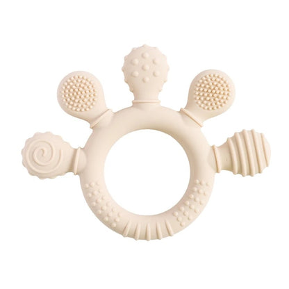 Food Grade Silicone Baby Teether BPA Free Sensory Rattle Toy