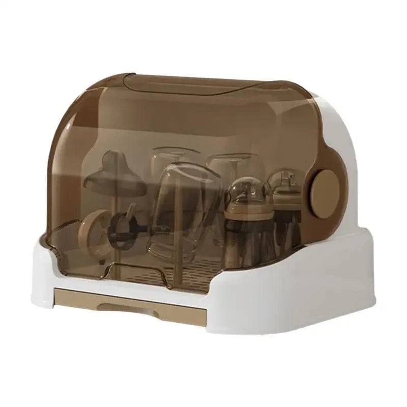 Dustproof Baby Bottle Drying Rack Portable Storage Organizer