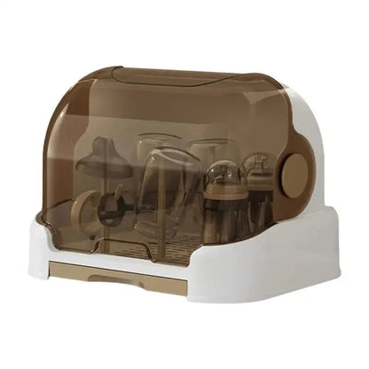 Dustproof Baby Bottle Drying Rack Portable Storage Organizer