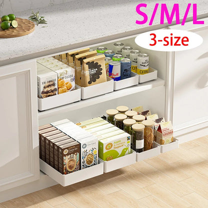 Pull Out Under Sink Storage Rack - Sliding Cabinet Organizer Basket
