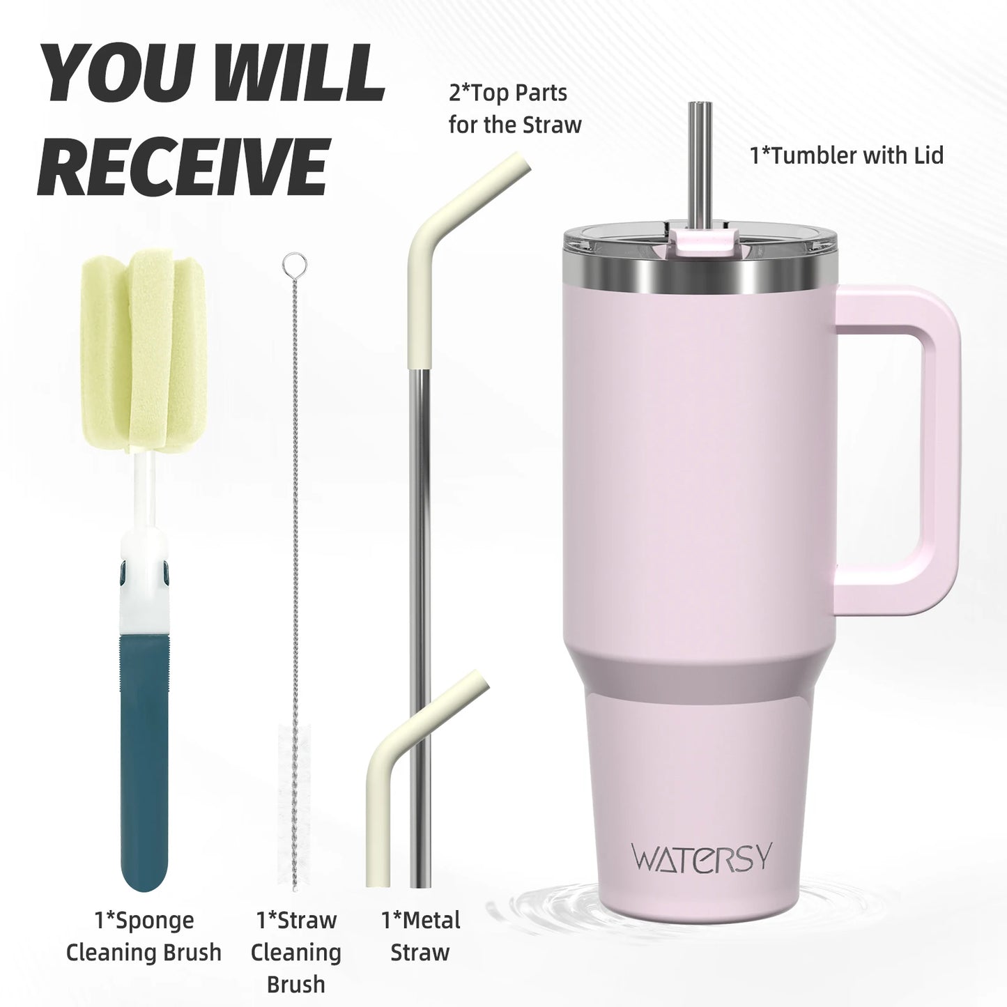 304 Stainless Steel Vacuum Insulated Tumbler 20oz/30oz/40oz Handle