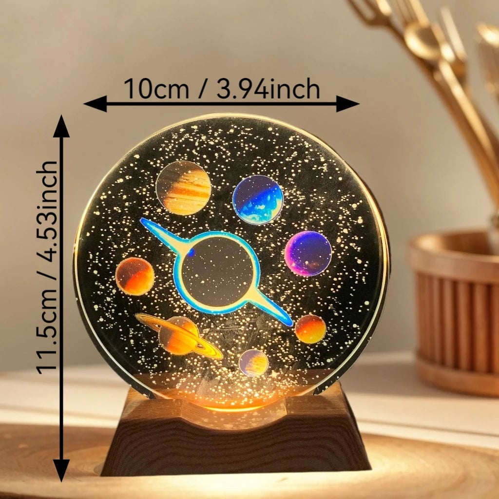 Galaxy Crystal LED Strip Night Light Glass Base Display Lamp