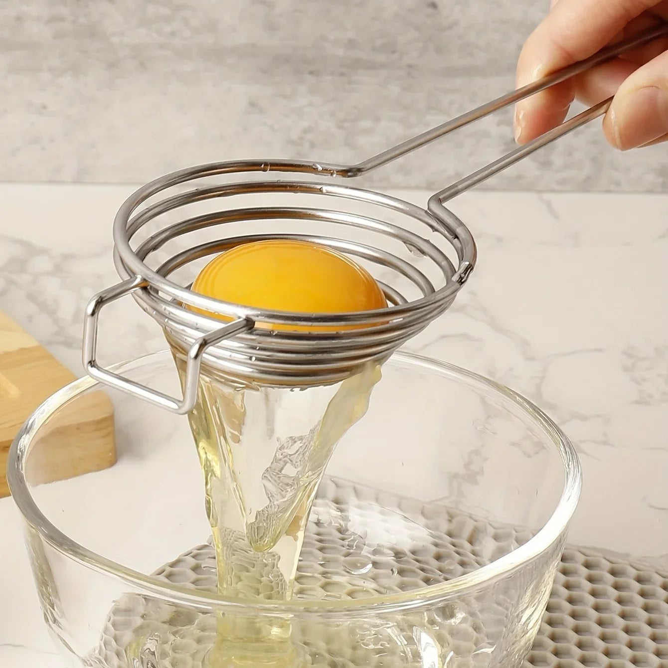 Premium Stainless Steel Egg Yolk Separator - Filter Function