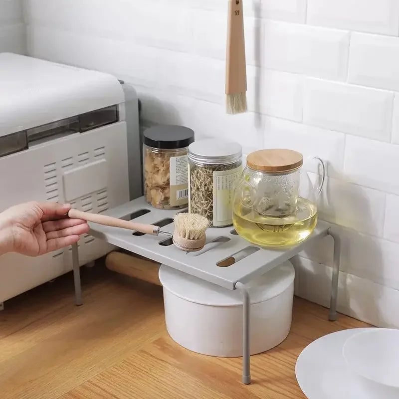 Multi-Purpose Storage Shelf Organizer - Kitchen Wardrobe Cabinet