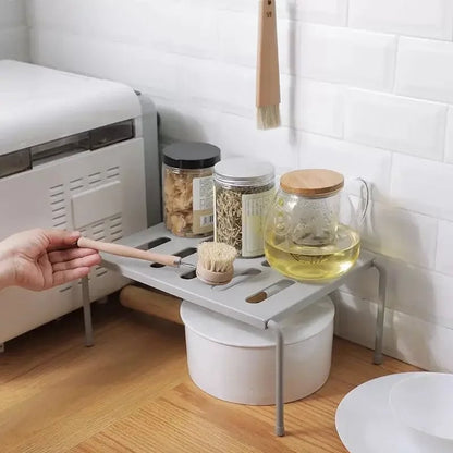 Multi-Purpose Storage Shelf Organizer - Kitchen Wardrobe Cabinet