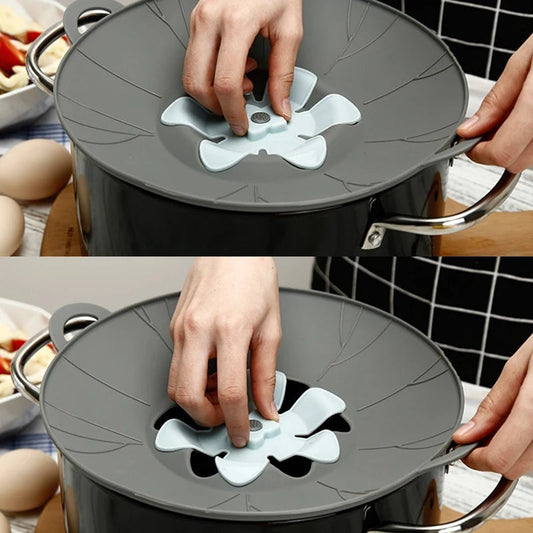 Food Grade Silicone Pot Lid Boil Over Spill Stopper Cover