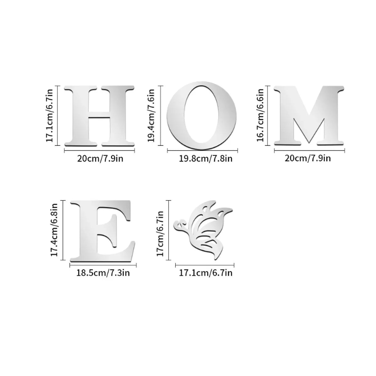 3D Mirror Wall Sticker Acrylic Home Logo Entrance Decor - Reflective