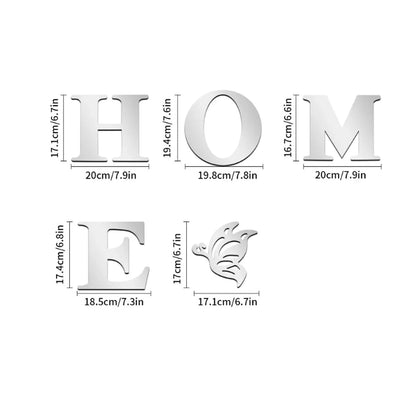 3D Mirror Wall Sticker Acrylic Home Logo Entrance Decor - Reflective
