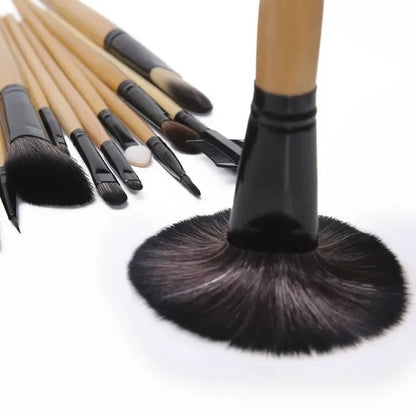 24-Piece Professional Makeup Brush Set - Foundation Eyebrow Powder