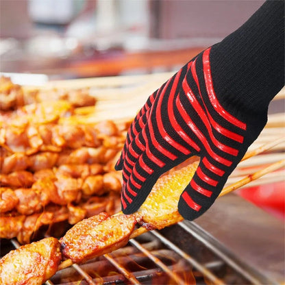 800°F Heat Resistant Oven Gloves - Fireproof BBQ Baking Mitts