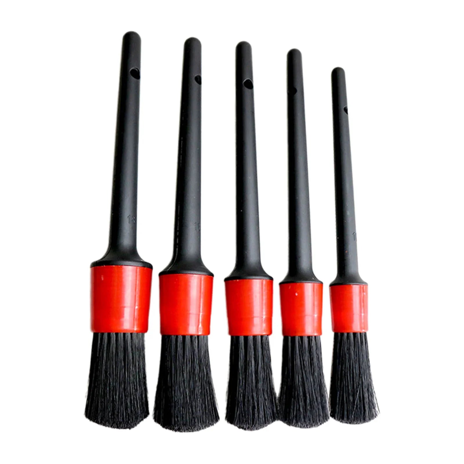 5Pcs Professional Car Detailing Brush Kit - Interior & Wheel Rim