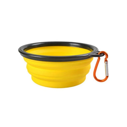 Collapsible TPR Silicone Pet Bowl - Portable Travel Food Water Bowl