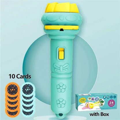 80 Pattern Projection Flashlight - 10 Cards Educational Bedtime Toy