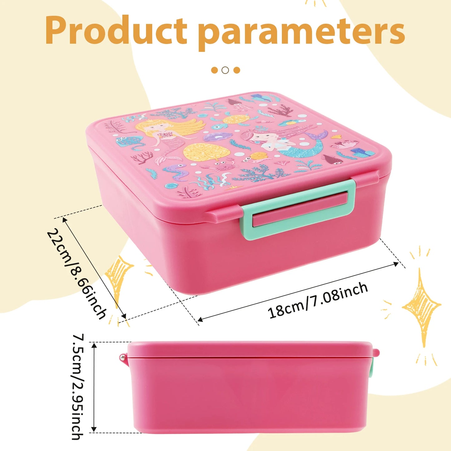 1700ml Sealed Lunch Box Set with Utensils & Soup Bowl Portable