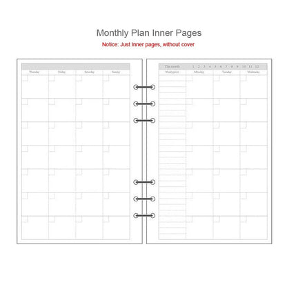 A5 A6 A7 Spiral Notebook Refill Pages 45 Sheets Line Dot Grid Paper