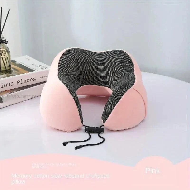 Memory Foam U-Shaped Travel Pillow - Cervical Neck Support Cushion