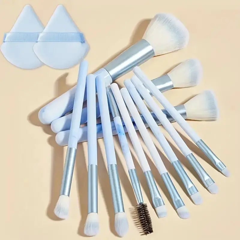12PCS Ultra Soft Makeup Brush Set - Powder Blush Concealer Eyeliner