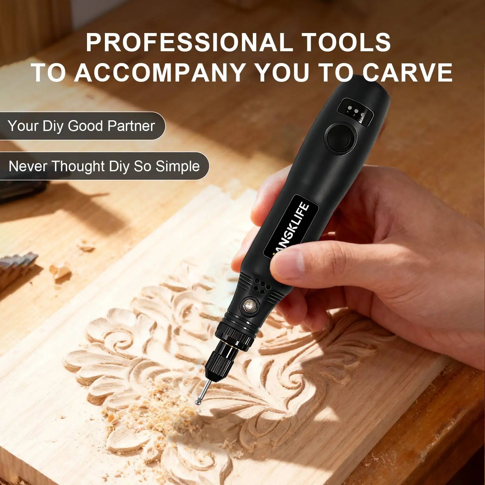 USB Cordless Rotary Tool Kit - Engraving Pen for Jewelry Metal Glass