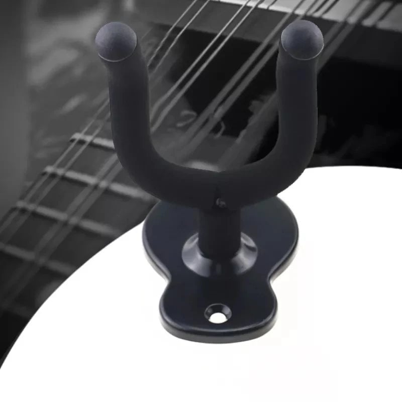 Metal Guitar Wall Mount Hook - Non-Slip Holder for Guitar Bass Ukulele
