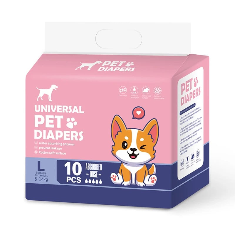 Disposable Pet Diapers 10/12PCs Breathable Absorbent for Dogs